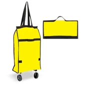 BUFFER® Katlanabilir Tekerlekli Market Çantası,Çok Amaçlı Pazar Arabası,Portatif Alışveriş Bez Torbası - 4
