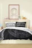 Marka Nevresim Takımı Çift Kişilik Pamuklu Saten Kumaş 6 Parça 3D Dijital Baskı Duvet Cover Set Model No:111 - 2