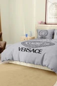 Nevresim Takımı Çift Kişilik Pamuklu Saten Kumaş 6 Parça 3D Dijital Baskı Duvet Cover Set Model No:107 - 7