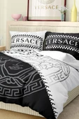 Marka Nevresim Takımı Çift Kişilik Pamuklu Saten Kumaş 6 Parça 3D Dijital Baskı Duvet Cover Set Model No:111 - 6