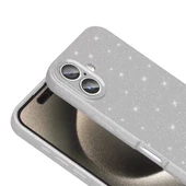 Apple iPhone 16 Uyumlu Kılıf Kamera Korumalı Simli Lüks Koton Kapak thumbnail 5