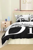 Marka Nevresim Takımı Çift Kişilik Pamuklu Saten Kumaş 6 Parça 3D Dijital Baskı Duvet Cover Set Model No:44 - 6