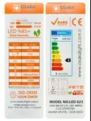 (1 Adet) Osaka 9W (70W) Sarı Işık (3000K) E27 Duylu (Kalın Duy) Led Mum Ampul - 3