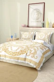 Nevresim Takımı Çift Kişilik Pamuklu Saten Kumaş 6 Parça 3D Dijital Baskı Duvet Cover Set Model No:113 - 1