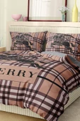 Marka Nevresim Takımı Çift Kişilik Pamuklu Saten Kumaş 6 Parça 3D Dijital Baskı Duvet Cover Set Model No:14 - 6