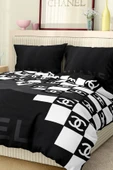 Marka Nevresim Takımı Çift Kişilik Pamuklu Saten Kumaş 6 Parça 3D Dijital Baskı Duvet Cover Set Model No:39 - 6