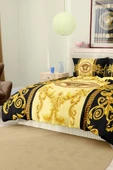 Nevresim Takımı Çift Kişilik Pamuklu Saten Kumaş 6 Parça 3D Dijital Baskı Duvet Cover Set Model No:94 - 4