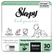 Sleepy 60x90 cm 10'lu 3 Paket Bebek Bakım Örtüsü - 1