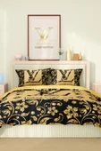 Marka Nevresim Takımı Çift Kişilik Pamuklu Saten Kumaş 6 Parça 3D Dijital Baskı Duvet Cover Set Model No:84 - 2