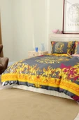 Marka Nevresim Takımı Çift Kişilik Pamuklu Saten Kumaş 6 Parça 3D Dijital Baskı Duvet Cover Set Model No:117 - 6