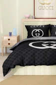 Marka Nevresim Takımı Çift Kişilik Pamuklu Saten Kumaş 6 Parça 3D Dijital Baskı Duvet Cover Set Model No:56 - 6