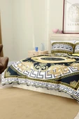 Nevresim Takımı Çift Kişilik Pamuklu Saten Kumaş 6 Parça 3D Dijital Baskı Duvet Cover Set Model No:91 - 3