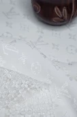 Louis Vuitton Masa Örtüsü 160*220 Cm "BRODE GÜPÜRLÜ" KDK İplik Özel Jakar Dokuma Dertsiz Leke Tutmaz Özel Kutulu - 7