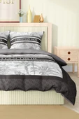Marka Nevresim Takımı Çift Kişilik Pamuklu Saten Kumaş 6 Parça 3D Dijital Baskı Duvet Cover Set Model No:48 - 3