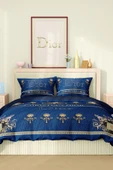 Marka Nevresim Takımı Çift Kişilik Pamuklu Saten Kumaş 6 Parça 3D Dijital Baskı Duvet Cover Set Model No:43 - 2