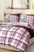 Marka Nevresim Takımı Çift Kişilik Pamuklu Saten Kumaş 6 Parça 3D Dijital Baskı Duvet Cover Set Model No:119 - 4