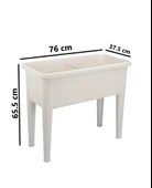 Omnipazar SO-AB03 Dekoratif Ayaklı Bahçe Yetiştirme Saksı 60 Litre No 3 thumbnail 2