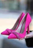 Gida Fuşya Süet Stiletto Ayakkabı - 3