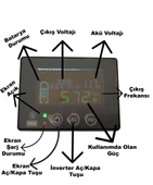 1000 Watt 12 Volt Tam Sinüs UPS Bluetooth Ekranlı İnverter - 2