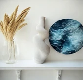 Bohem İskandinav Tarzı Spiral Vazo (Krem) - 2