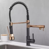 Siyah Gold Yaylı Fiskiyeli Mutfak Lavabo Evye Bataryası - 4