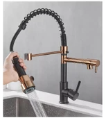 Siyah Gold Yaylı Fiskiyeli Mutfak Lavabo Evye Bataryası - 1