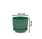Omnipazar SO-S283 Dekoratif Tabaklı Lüks Çizgi Desenli Saksı 6 Litre - 2