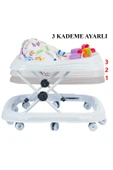 Taşpınar Alpina Kornalı Bebek Yürüteci 3 Kademe 10 Tekerlekli Dengeli Eğlenceli Yeni Model Örümcek Yürüteç - 2