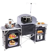 Cooking Station Katlanabilir Kamp Mutfağı - Lamba Askılı - 2