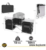 Cooking Station Katlanabilir Kamp Mutfağı - Lamba Askılı - 3