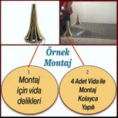 (4 ADET) İstanbul 19 cm Gold Altın Mobilya Kanepe Koltuk Tv Ünitesi Konsol Ayağı Ayak Ayakları - 4