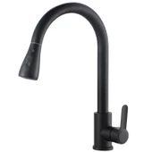 Fleko Flora Spiralli Siyah Mutfak Eviye Bataryası KS10S01-C - 1