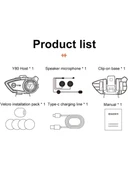 ALWAYS Y80 Kablosuz 5.3BT Motosiklet Kask Kulaklık Intercom Kaliteli Hoparlör ve Mikrofon - 5