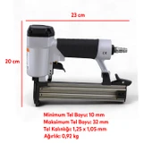 10 - 32 mm Havalı Hafif Başlı Çivi Tabancası Pnömatik Çivi Çakma Döşeme Makinesi thumbnail 3