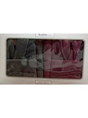 Özdilek Land Aile Bornoz Seti Koyu Pembe-Koyu Gri 8162 - 2