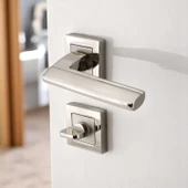Ultra WC - BANYO Kapı Kolu İnox Kare Rozetli Sağ Sol Uygun Ev Kapısı Kolları Kilitlenebilir 1 Takım - 8
