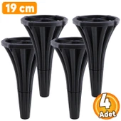 (4 ADET) İstanbul 19 cm Siyah Mobilya Kanepe Koltuk Tv Ünitesi Konsol Ayağı Ayak Ayakları thumbnail 1