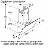 Bosch DWK64PJ60T Siyah Duvar Tipi Ankastre Davlumbaz - 6