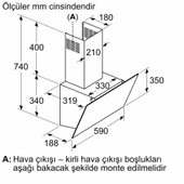 Bosch DWK63PJ61T Siyah Duvar Tipi Davlumbaz - 6