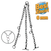 Yüksek Kalite Bükülü 2.5 Kg Besi Zinciri 6 mm 70 x 100 cm Küçük-Büyük Baş Hayvan Kurbanlık Zincir - 1