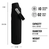 Stanley 10-12515-001 The Aerolight IceFlow 0.60 Litre Çelik Termos - Siyah - 2