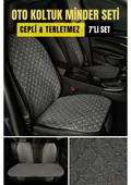 BMW X 5 F15 2014 - 2018 Terletmez Kaymaz Keten Oto Minder Kılıf Komple Set(7Parça) Füme - 1