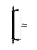 Desenli Boru Siyah Alüminyum Dolap Kulpu Mobilya Kulpu(SIYAH)(96MM - 128MM) Siyah 96mm 96mm - 4 ADET - 4