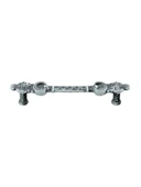 Metal Gri Beyaz Dolap Kulbu Akslı Mobilya Kulbu(96mm - 128mm)(GRİ BEYAZ)(VN.1033.96.GR.WP) Gri 128mm 128mm - 2 ADET - 2