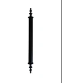 Desenli Boru Siyah Alüminyum Dolap Kulpu Mobilya Kulpu(SIYAH)(96MM - 128MM) Siyah 96mm 96mm - 1 ADET - 2