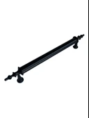 Desenli Boru Siyah Alüminyum Dolap Kulpu Mobilya Kulpu(SIYAH)(96MM - 128MM) Siyah 96mm 96mm - 1 ADET - 1