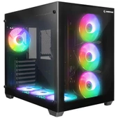 Rampage ICEBLADE PRO BLACK 7*12cm ARGB Fan Kontrolcü Temperli Cam Kumandalı ATX Mid-T Gaming Oyuncu Kasası - 1