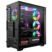 Rampage VOYAGER 750W 80+ BRONZE Siyah 4*RGB Auto Fan ATX Mid-T Gaming Oyuncu Kasası - 3