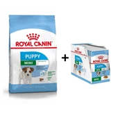 Royal Canin Mini Puppy Yavru Köpek Maması 2 kg + 12 Adet Yaş Mama - 1