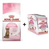 Royal Canin Kitten Sterilised Kısırlaştırılmış Yavru Kedi Maması 2 Kg + 12 Adet Yaş Mama - 1